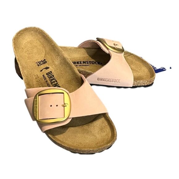 Birkenstock Madrid Big Buckle Women's Pink Leather Slide Sandals 7 Slip On - Picture 5 of 15